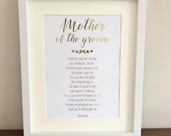 Mother of the groom gift | Etsy