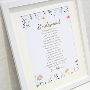 Bruidsmeisje Print, bruidsmeisje Folie Print, Cadeau voor bruidsmeisje, bruidsmeisje Gift, huwelijkscadeau