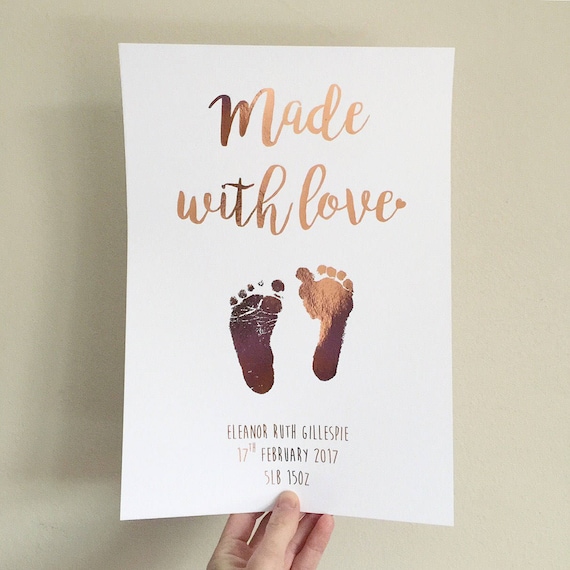 baby footprint keepsake