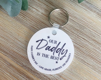 Personalised Dad Keyring - Daddy Keyring - Personalised Keyring -Mummy Keychain - Fathers Day Keyring - Personalised Fathers Day Gift - Dad