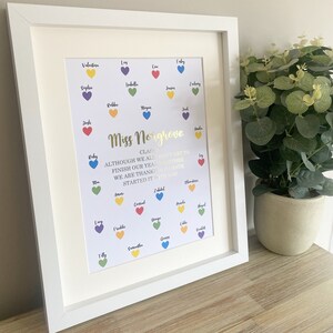 Teacher gift, Teacher print, personalised teacher gift, Rainbow teacher gift, Lockdown teacher gift, lockdown teacher print - School leavers