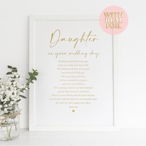 Cadeau pour fille le jour du mariage, cadeau pour fille pour son mariage, cadeau pour la mariée des parents, cadeau pour la mariée, cadeau pour la mariée, mère de la mariée
