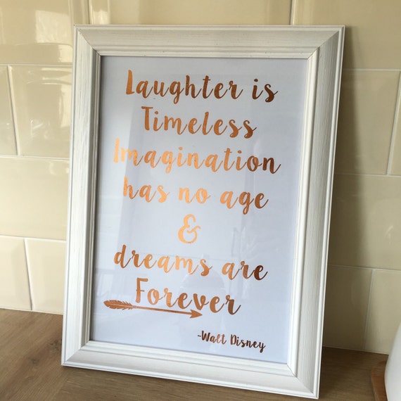 Disney Quote Print - Copper Foil Print - Home Decor Nursery Print