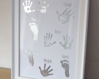 Nieuwe baby aandenken | Handafdruk Frame | Baby hand print | Pasgeboren aandenken | Baby voetafdruk | Nieuwe baby afdrukken | Moeders dag Frame | Fathers Day