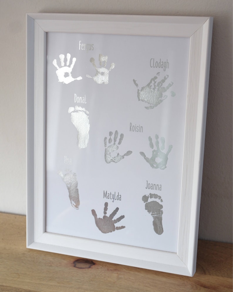 New Baby Keepsake Handprint Frame Baby Hand Print Etsy UK
