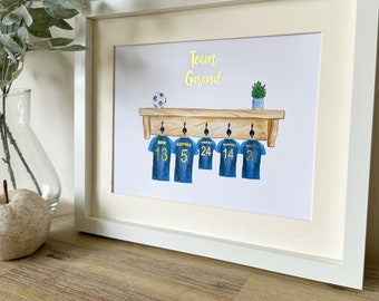 Vaderdag voetbalcadeau - vaderdagprint - voetbalprint - papa nummer 1 print - gepersonaliseerd vaderdagcadeau - voetbalcadeau