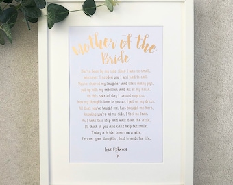 Mother of the bride Print, mother of the bride Foil Print, Gift For mother of the bride, Mother of the bride Gift, wedding gift