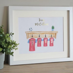 Personalised Football print - Grandads Dream Team - football print -  male Valentine’s Day  - personalised valentines day gift - Football