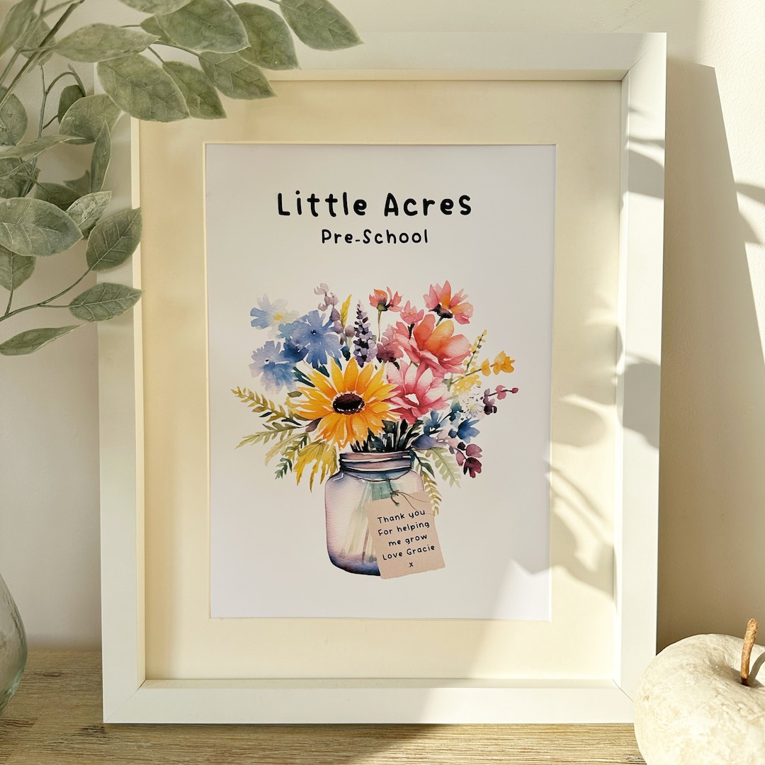 Teacher Thank You Gift, School Leaver for Teachers, Nursery Teacher ...