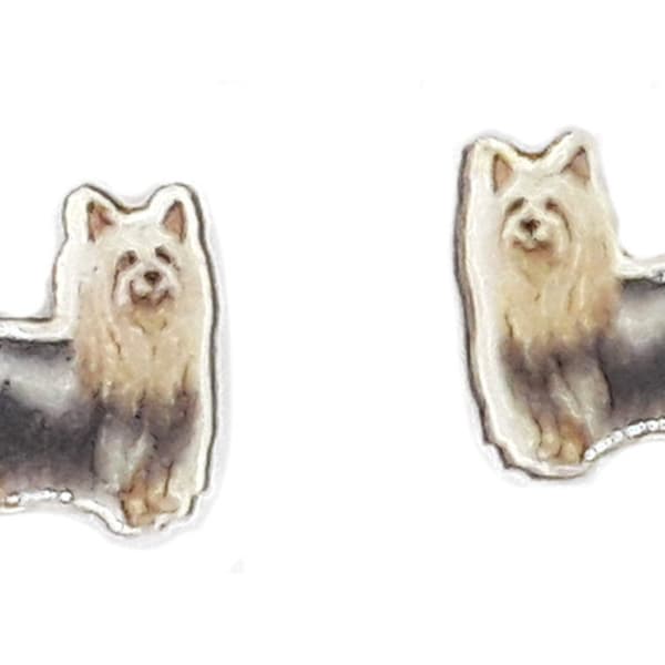 Silky Terrier Earrings, post, small