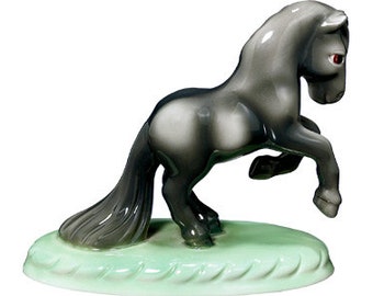 Porcelain Figurine Titled "Storm" Horse or Pony Rearing