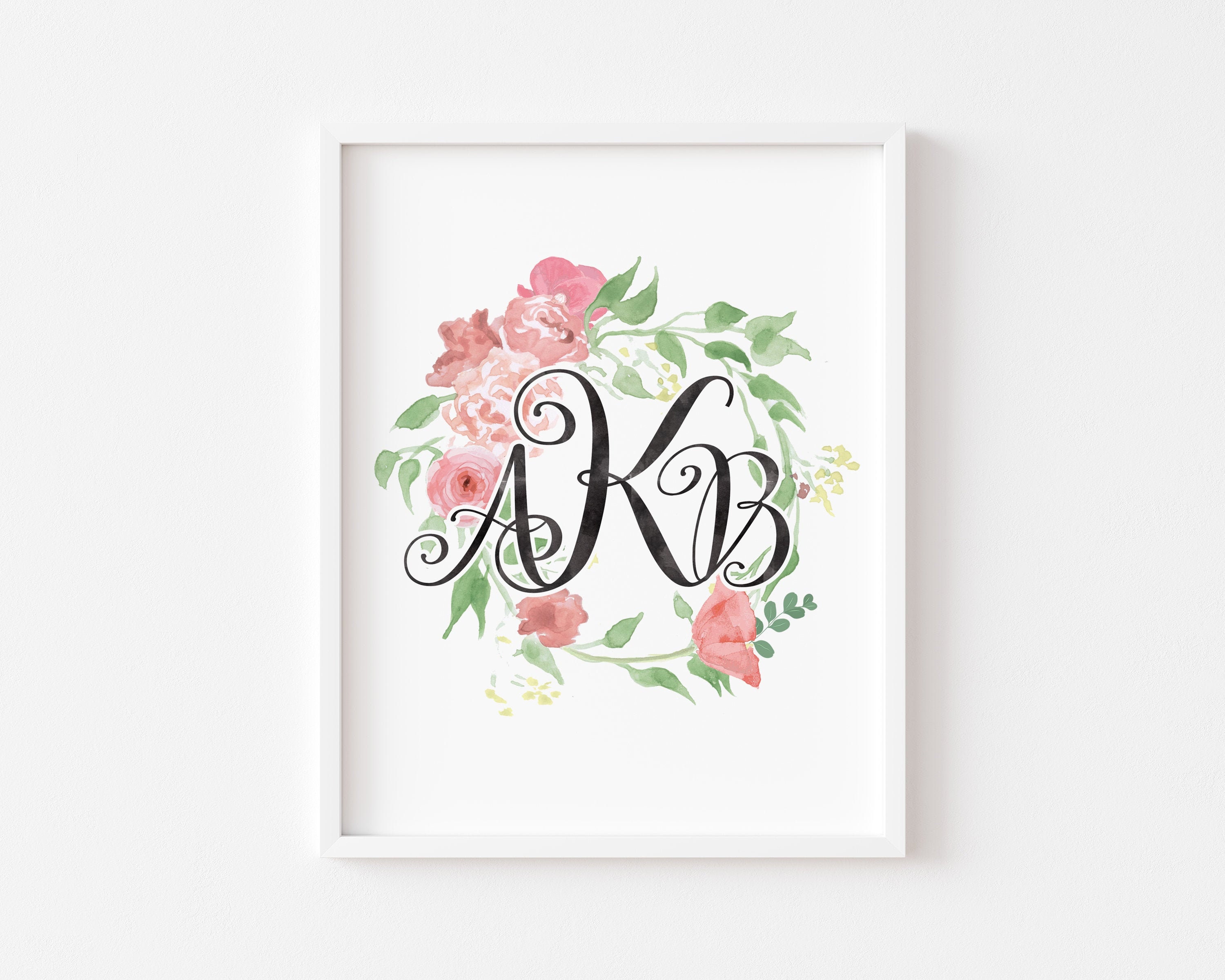 Personalized nursery monogram printable Custom monogram Etsy