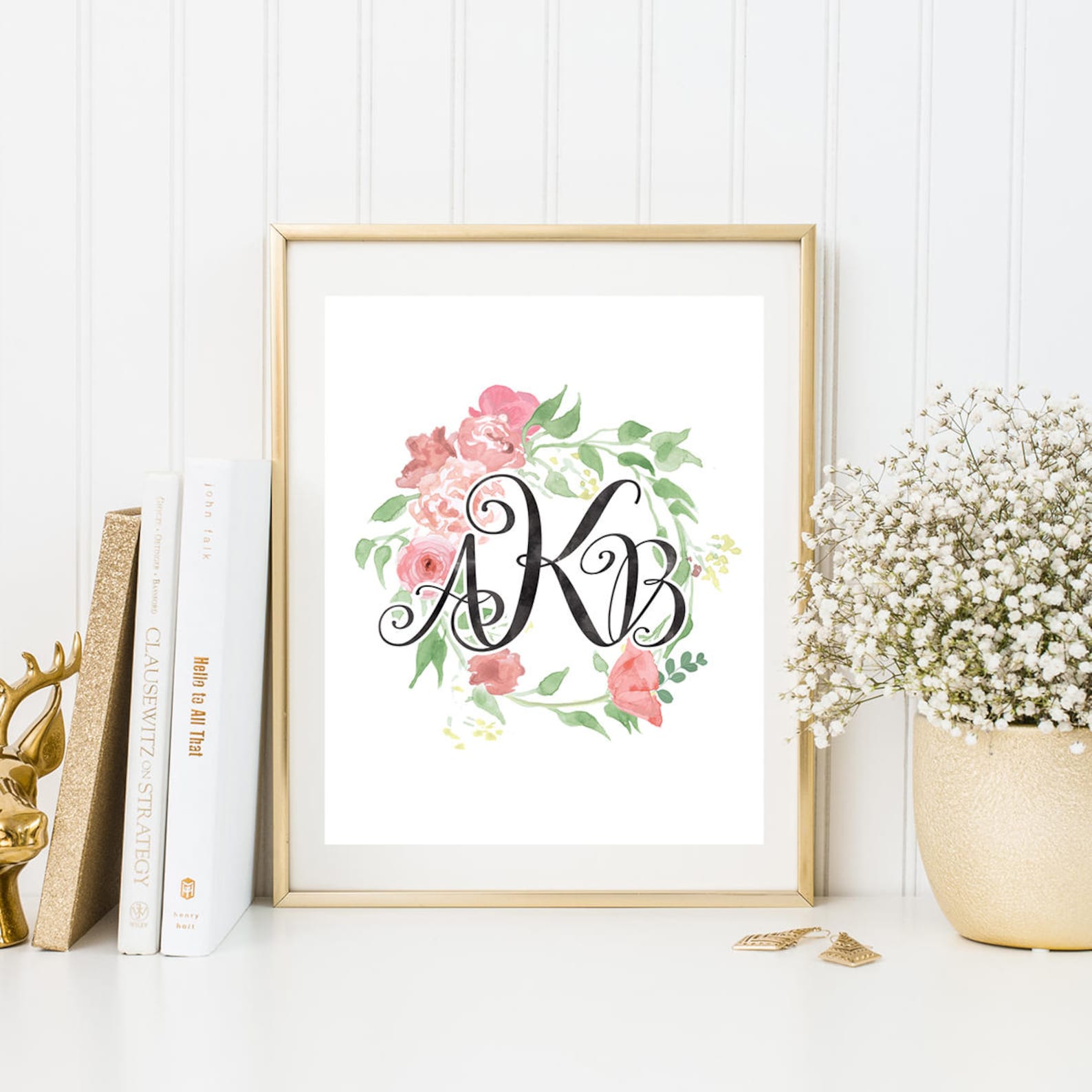 Personalized nursery monogram printable Custom monogram Etsy