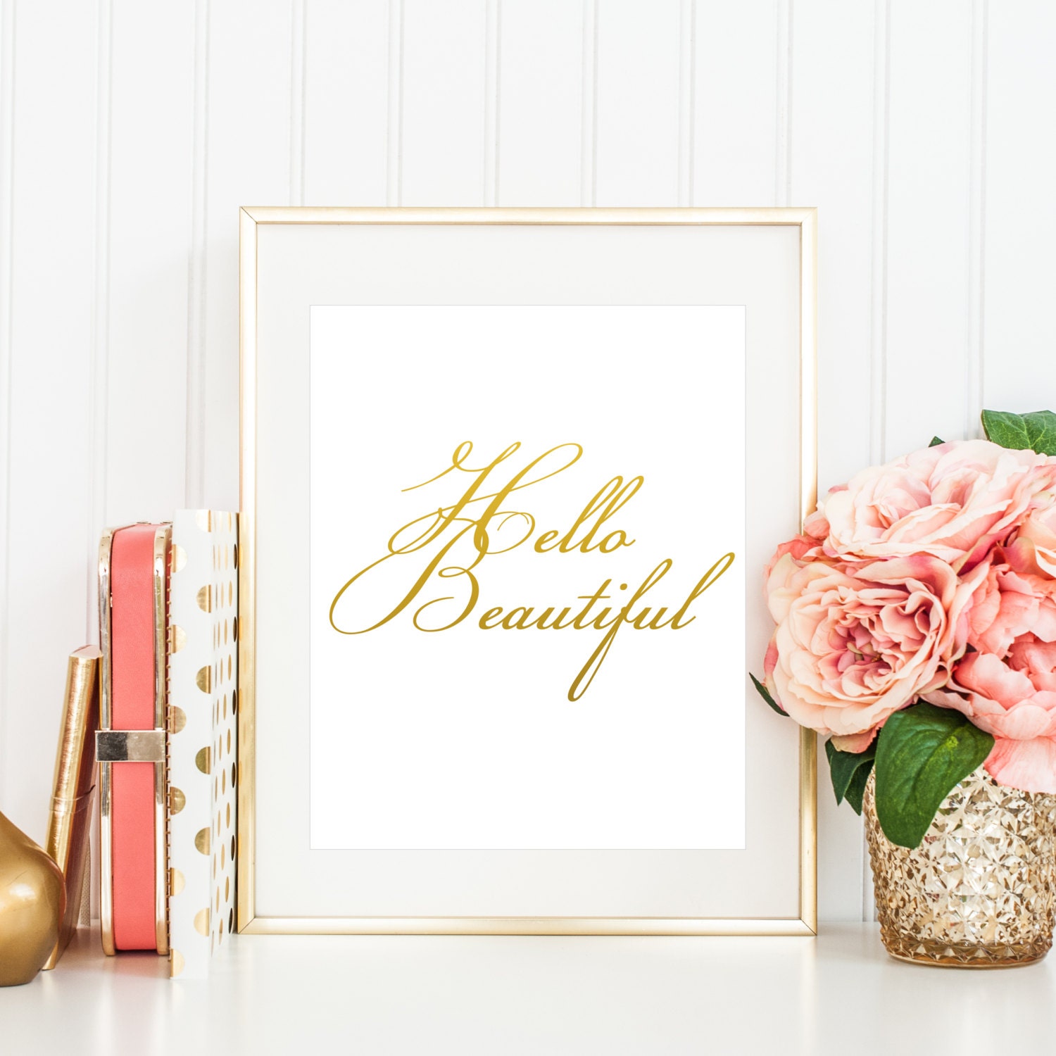 Hello beautiful printable quote for her bedroom gift for Etsy