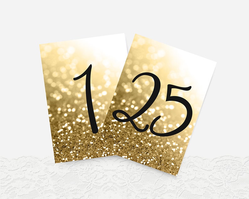 1 25 printable table numbers gold wedding signs gold