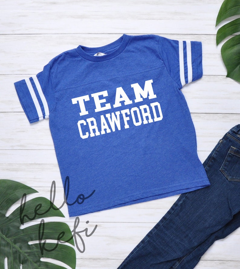 Team Your Last Name Baby Football Jersey Infant Jersey Etsy