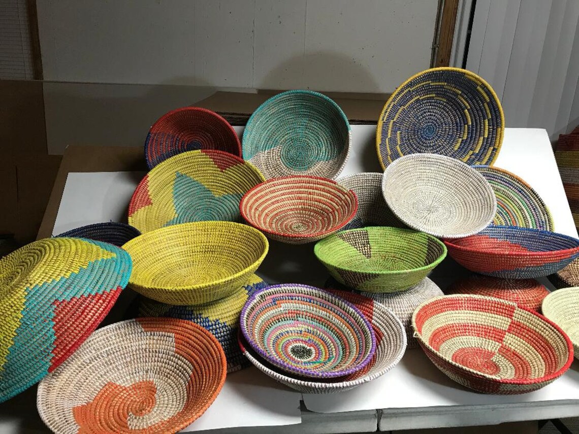 Sweet Grass Basket Assorted Mediumset of 3 Etsy