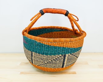 Gitzell FairTrade- Teal, Torquise and black basket