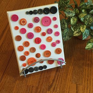 Button art - Canvas button art - Buttons on canvas - Button wall art - Button craft - Abstract button art - contemporary art - gift idea