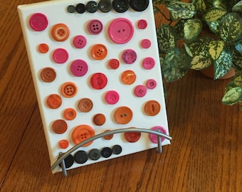 Button art - Canvas button art - Buttons on canvas - Button wall art - Button craft - Abstract button art - contemporary art - gift idea