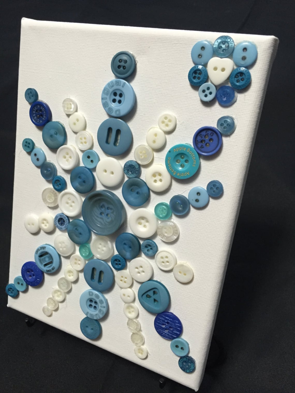 Button Art Canvas Button Art Button Wall Art Gift Idea Home Decor Office Decor Contemporary Art