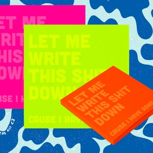 Let me write this shit down- ADHD - Relatable - Post-it® Note Pads -Funny -sticky memo pads - pink - green - orange - Back to school