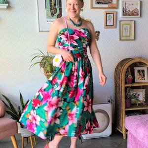 hawaiian style prom dresses Royal Purple Vintage Hawaiian Maxi Dress