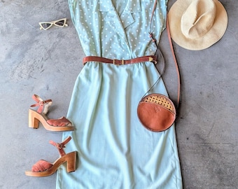 Mint Green Polka Dot Halter Maxi Dress: Boho Summer Style - Etsy