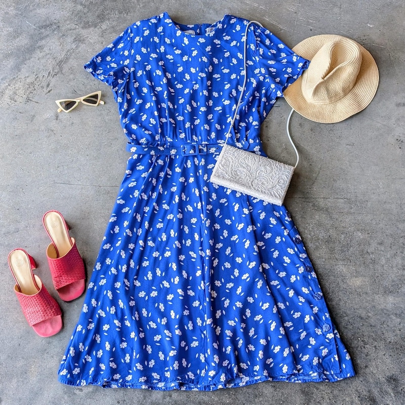 Katrina Half Sleeve Floral Midi Dress