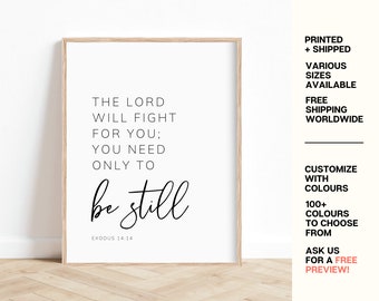The Lord Will Fight for You You Need Only to Be Still. Exodus - Etsy