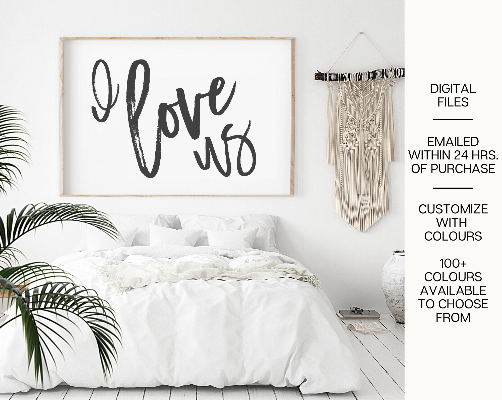 I Love Us Love Poster Wall Art Poster Home Poster Wall Etsy