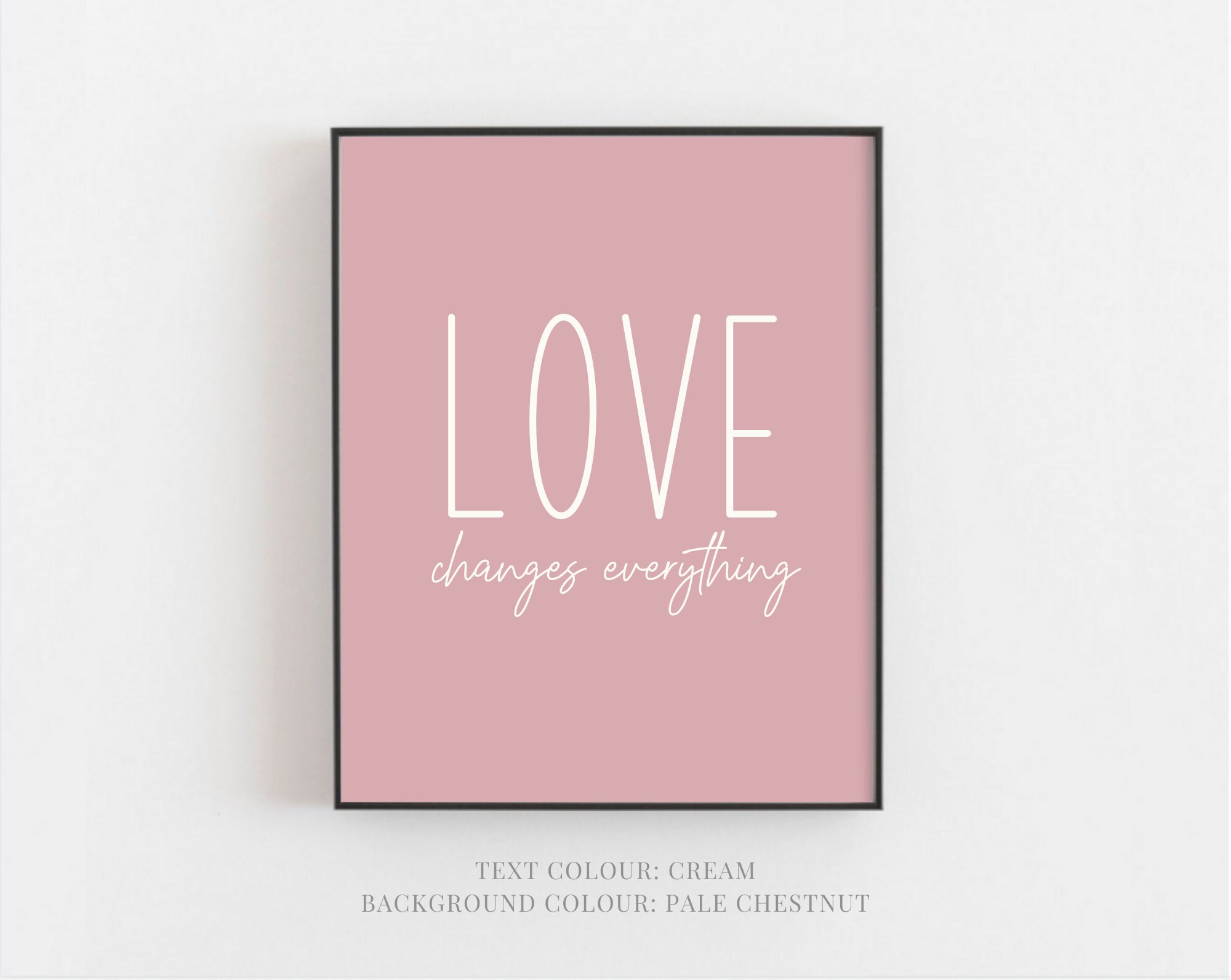 Love Wall Art Love Print Love Poster Love Wall Decor Etsy