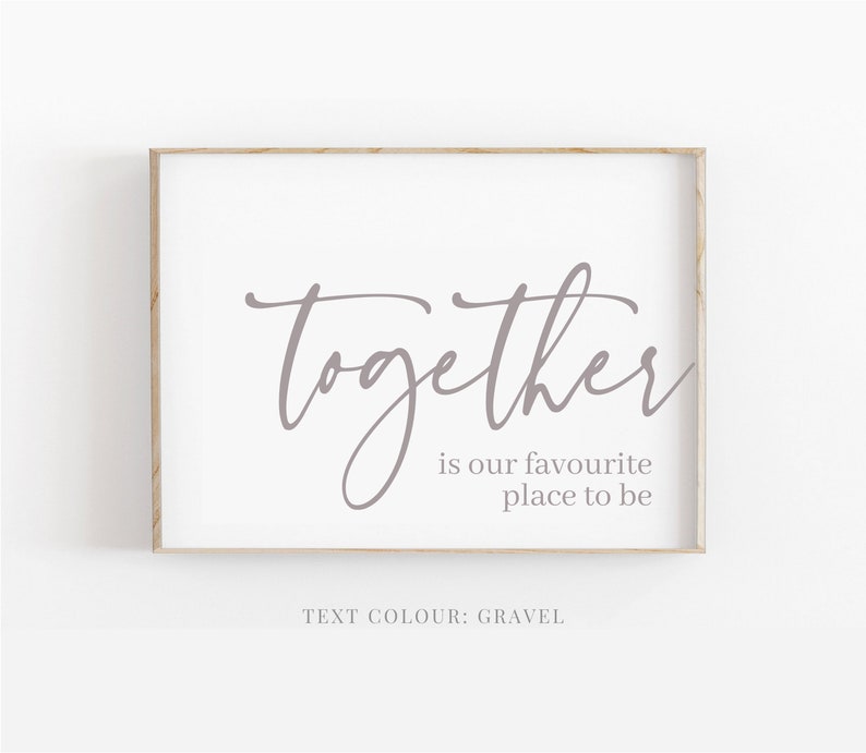 Together is Our Favorite Place to Be Wall Decor Minimal Etsy Canada