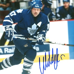 Wendel Clark signierte Toronto Maple Leafs handsigniertes 8x10 Photo. Inklusive nummerierter Starleague-Zertifizierung.  NHL Hockey, Autogramm Original