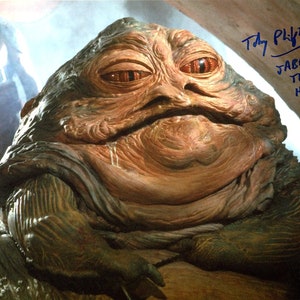 Toby Philpott Signed Jabba The Hutt Photo, Star Wars Autograph