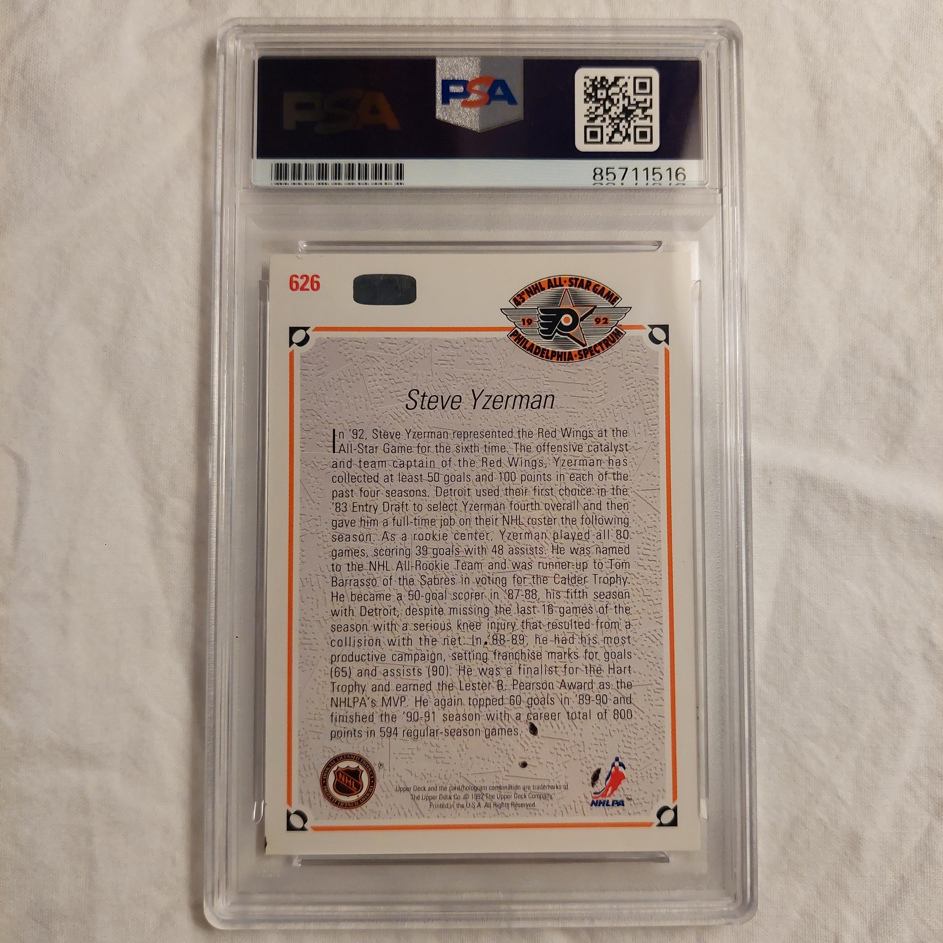Steve Yzerman Signed All-star Trading Card (PSA/DNA Certified) - Etsy