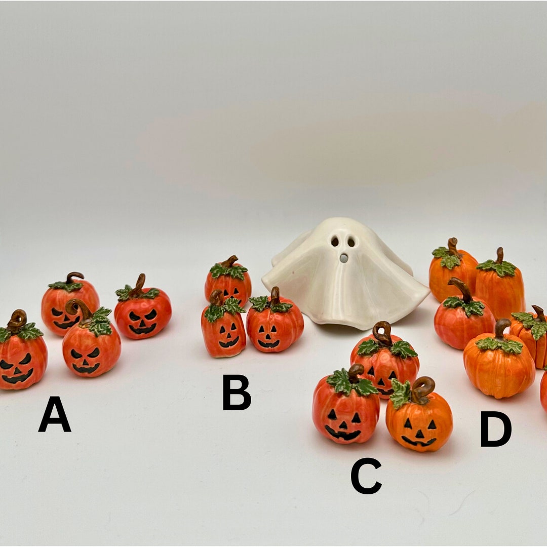 Mini Variety of Pumpkins Fall Halloween Handcrafted Ceramic - Etsy