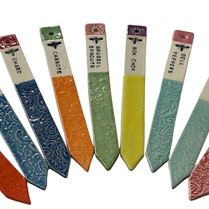 Personalized Garden Gift | Vegetable and Herb Marker | Plant Stake | Garden Marker | Custom Ceramic Garden Decor | Gardening Gift
