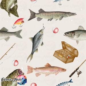 Aquarell Fischen SEAMLESS Digital File