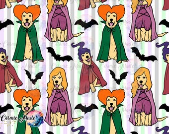 Pocus Hocus Dogs SEAMLESS Digital Download