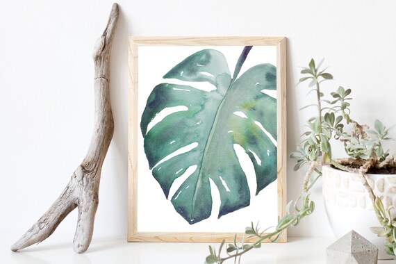 Monstera Blatt Aquarell Malerei - Tropische Pflanze, Pflanzen Kunst -  DIGITAL DOWNLOAD - Etsy.de