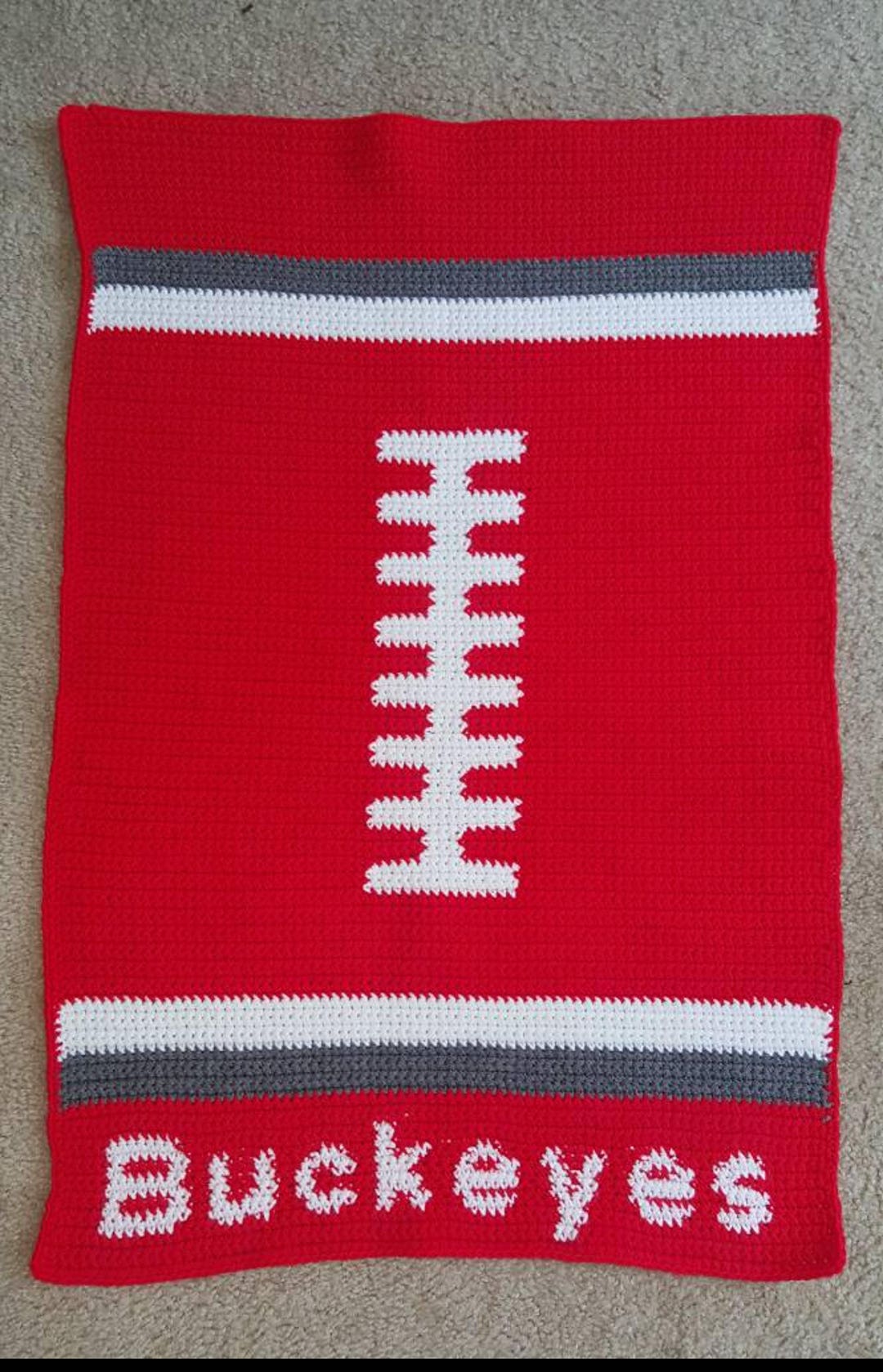 Custom Made Football Baby Blankets Etsy