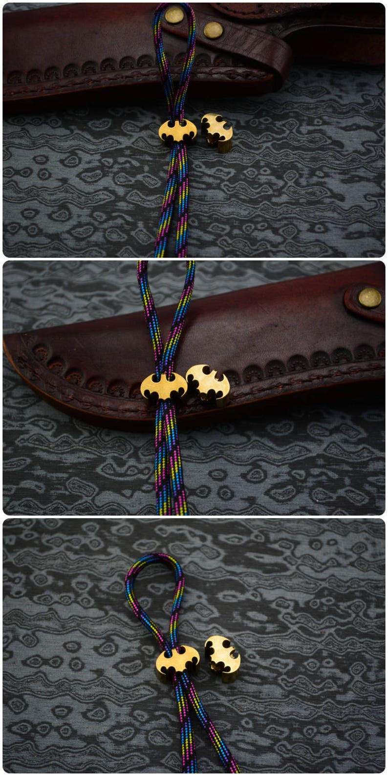 Paracord Brass Batman Beads Etsy