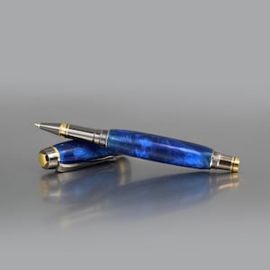 Sapphire Acrylic - Distinguished Handmade Pen - Executive Rollerball