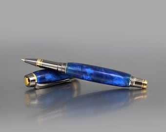 Sapphire Acrylic - Distinguished Handmade Pen - Executive Rollerball