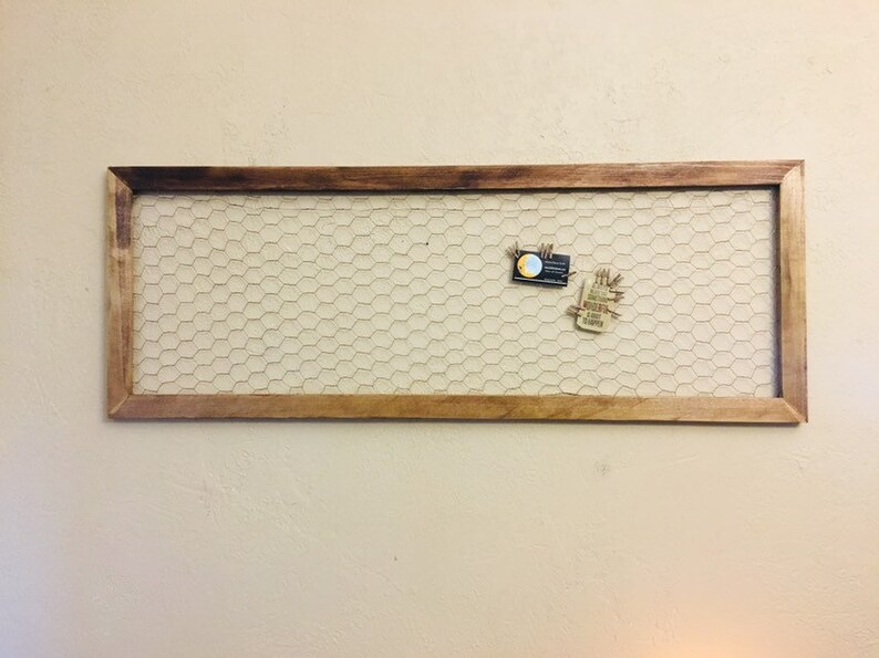 Solid Wood Wire Frame 44x16 Copper Colored En Pin Photo Stained Open Clothes Pictute
