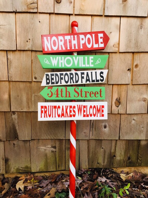 North Pole Christmas Decor Outdoor Christmas Decorations Etsy