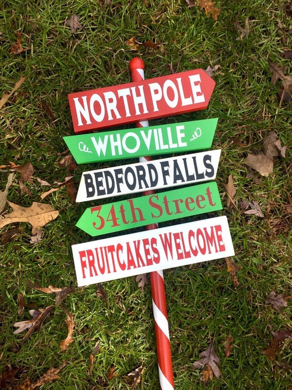 North Pole Christmas Decor Outdoor Christmas Decorations Etsy