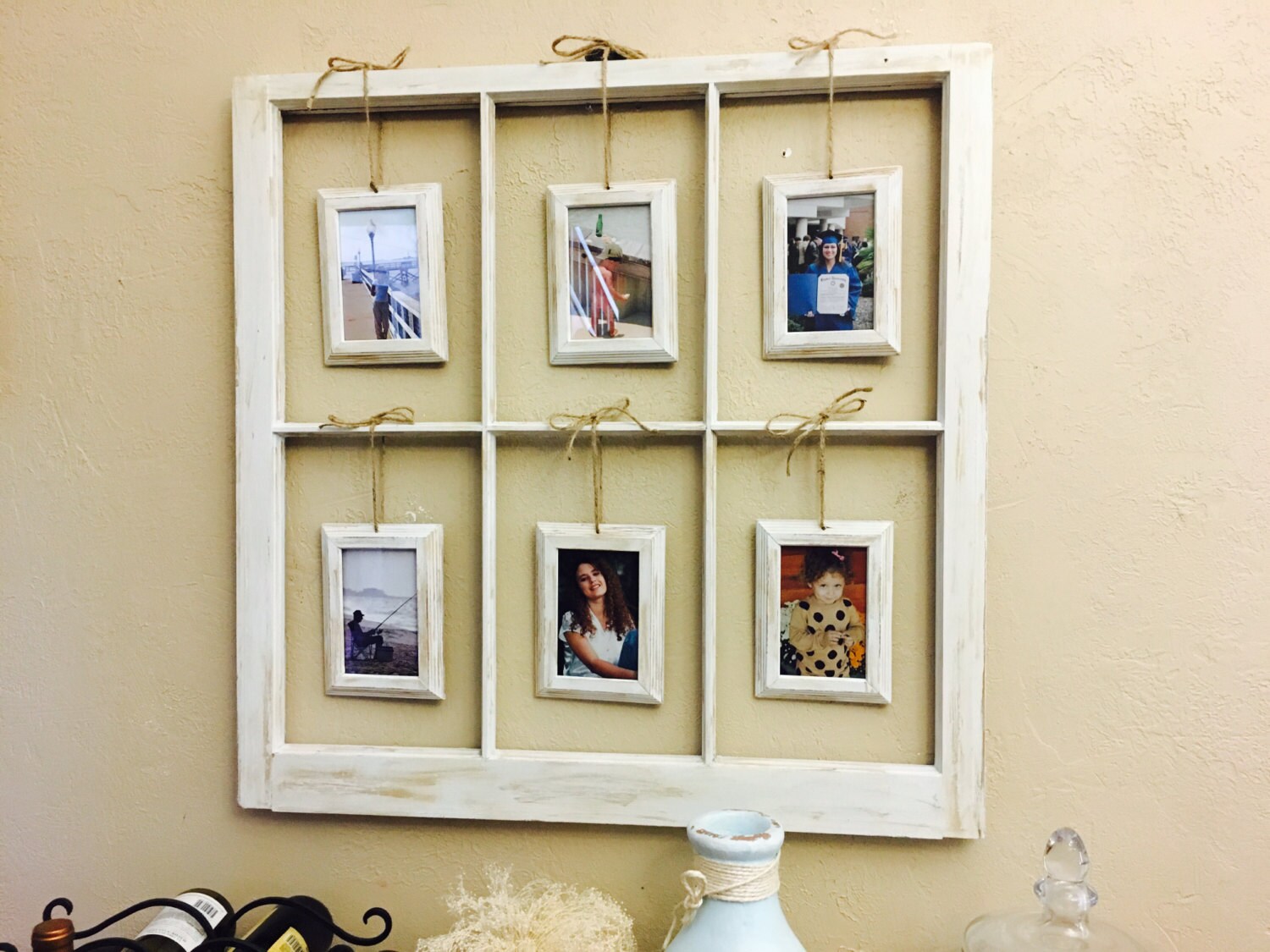 Window Picture Frame Chalk Paint 6 Wooden Frames Photo Etsy