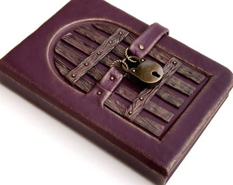 Abschließbares Lederbuch: Personalisiertes Tagebuch mit Schlüssel, handgemachtes Notizbuch